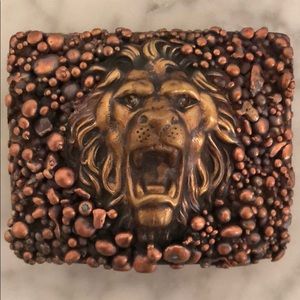Brass Lion Handmade Belt Buckle
